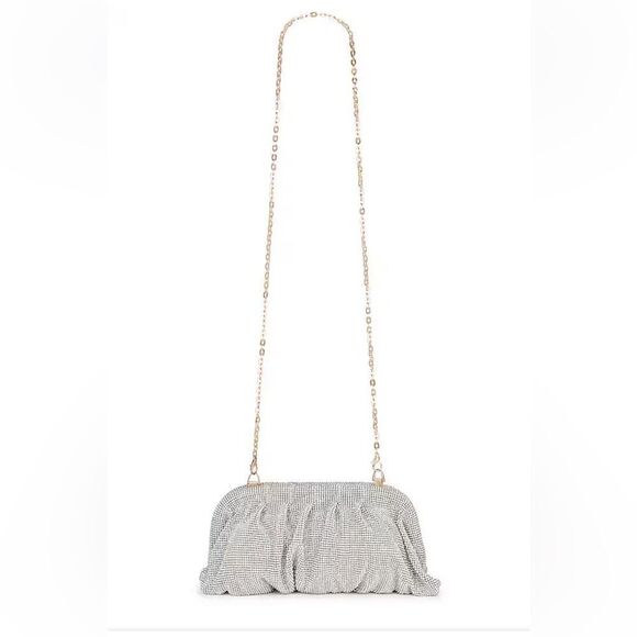 8 Other Reasons Rhinestone Clutch Silver shoulder evening bag purse Revolve - Picture 5 of 16